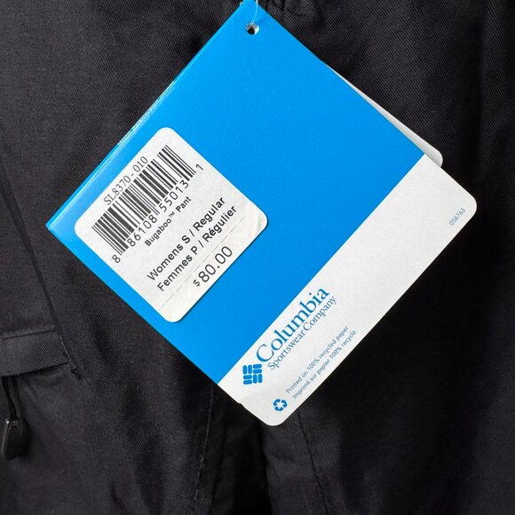 NWT Columbia Black Bugaboo Omnitech Snow/Ski/Snowboard Pants in Women's Small - Picture 5 of 13
